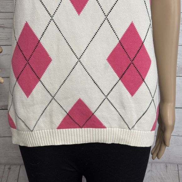 IZOD Sweater Vest Argyle Classic 100% Cotton Golf Preppy - Picture 8 of 12